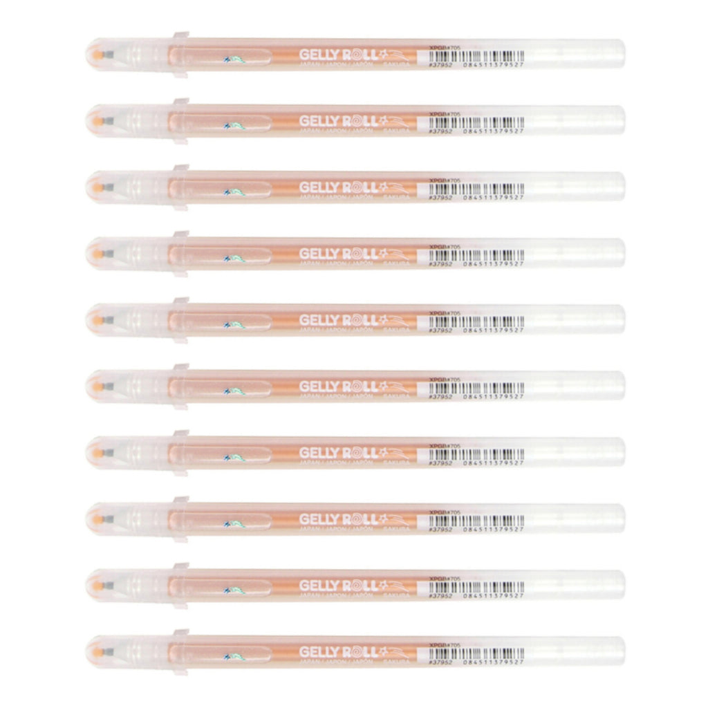 10pcs Sakura Gelly Roll 1.0mm Stardust Colour Pen | Copper Star