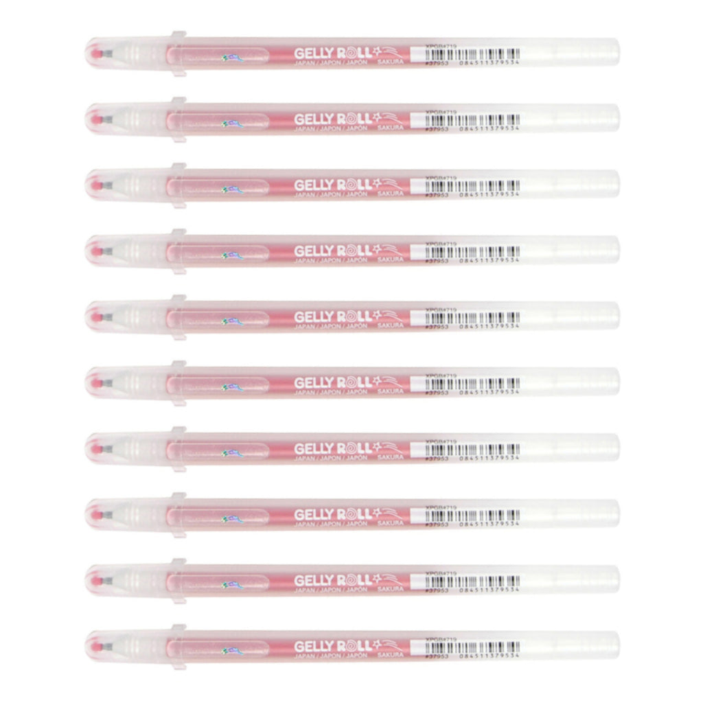 10pcs Sakura Gelly Roll 1.0mm Stardust Colour Pen | Red Star