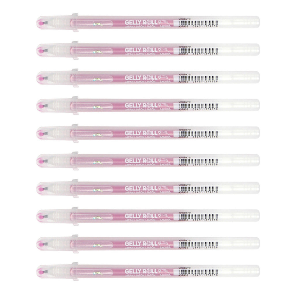 10pcs Sakura Gelly Roll 1.0mm Stardust Colour Pen | Rose Star