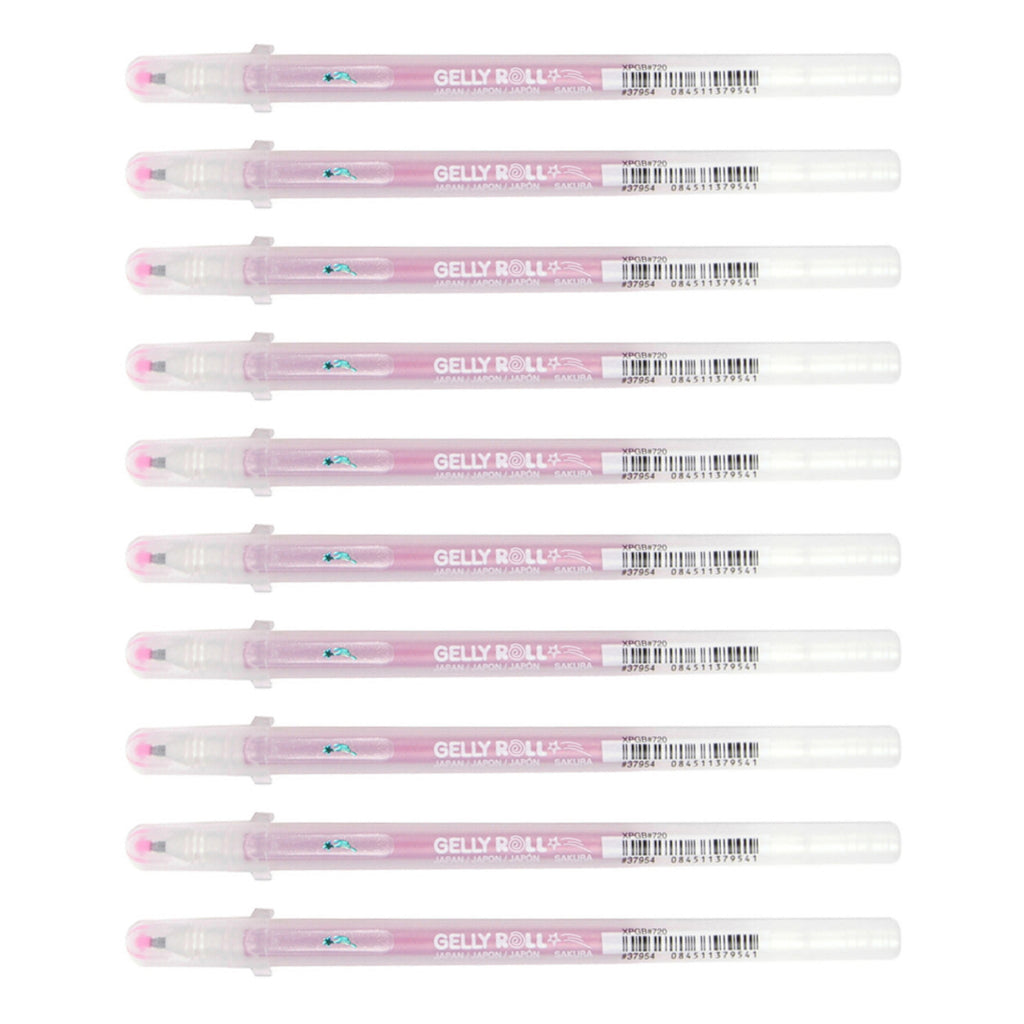 10pcs Sakura Gelly Roll 1.0mm Stardust Colour Pen | Pink Star