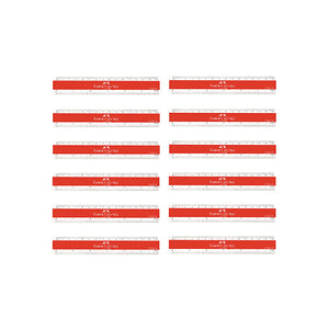 12pcs Faber Castell Plastic Ruler - 15cm