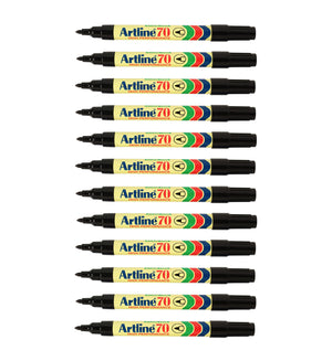 12pcs Artline 70 High Performance Permanent Marker | Black