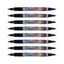 8pcs Artline EK-041T Twin Tip Permanent Marker - Black