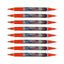 8pcs Artline EK-041T Twin Tip Permanent Marker - Red