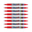 8pcs Artline EK-041T Twin Tip Permanent Marker - Red