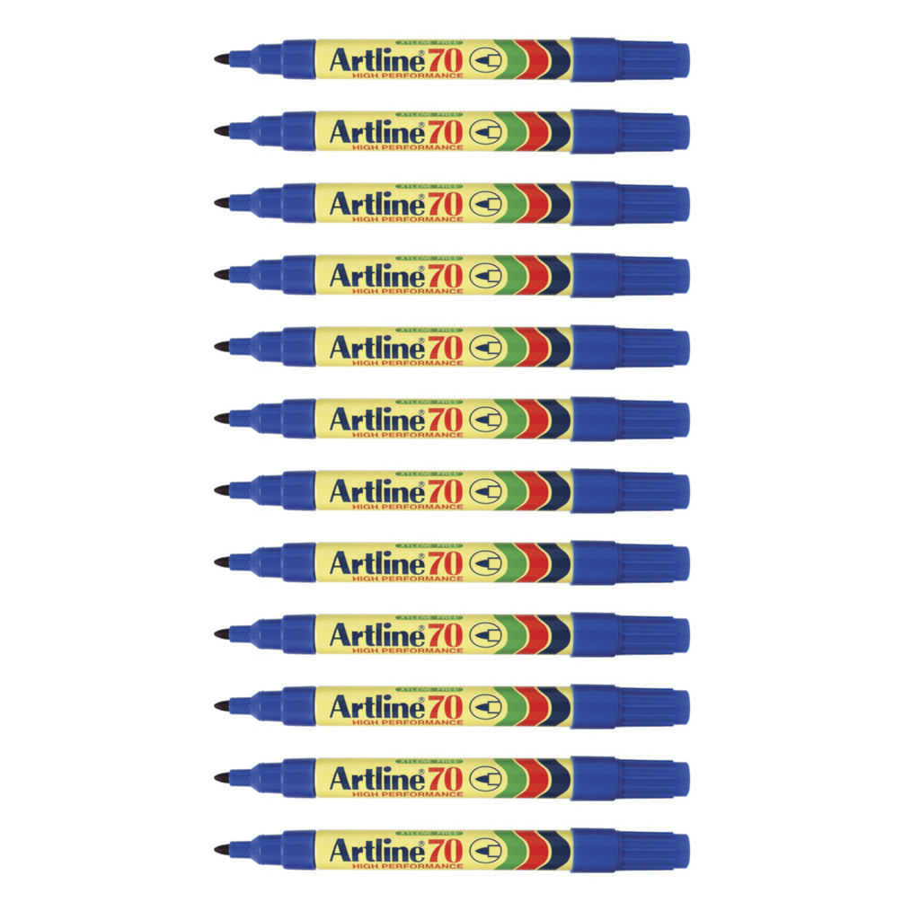 12pcs Artline 70 High Performance Permanent Marker | Blue