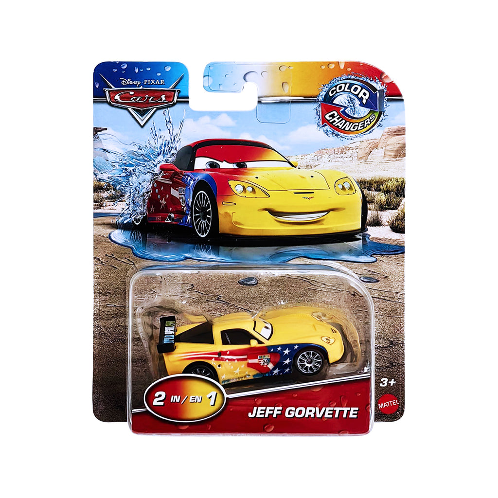 Disney and Pixer Cars Colour Changers - JEFF GORVETTE - YELLOW
