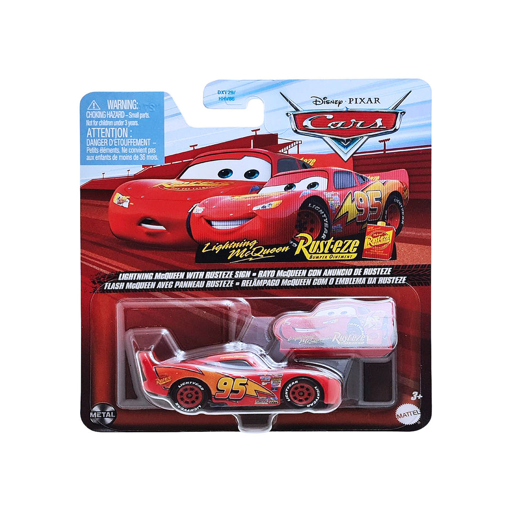 Disney Cars 1:55 | Lightning Mcqueen with Rusteze Sign - Red (GCC81) - 887961826593