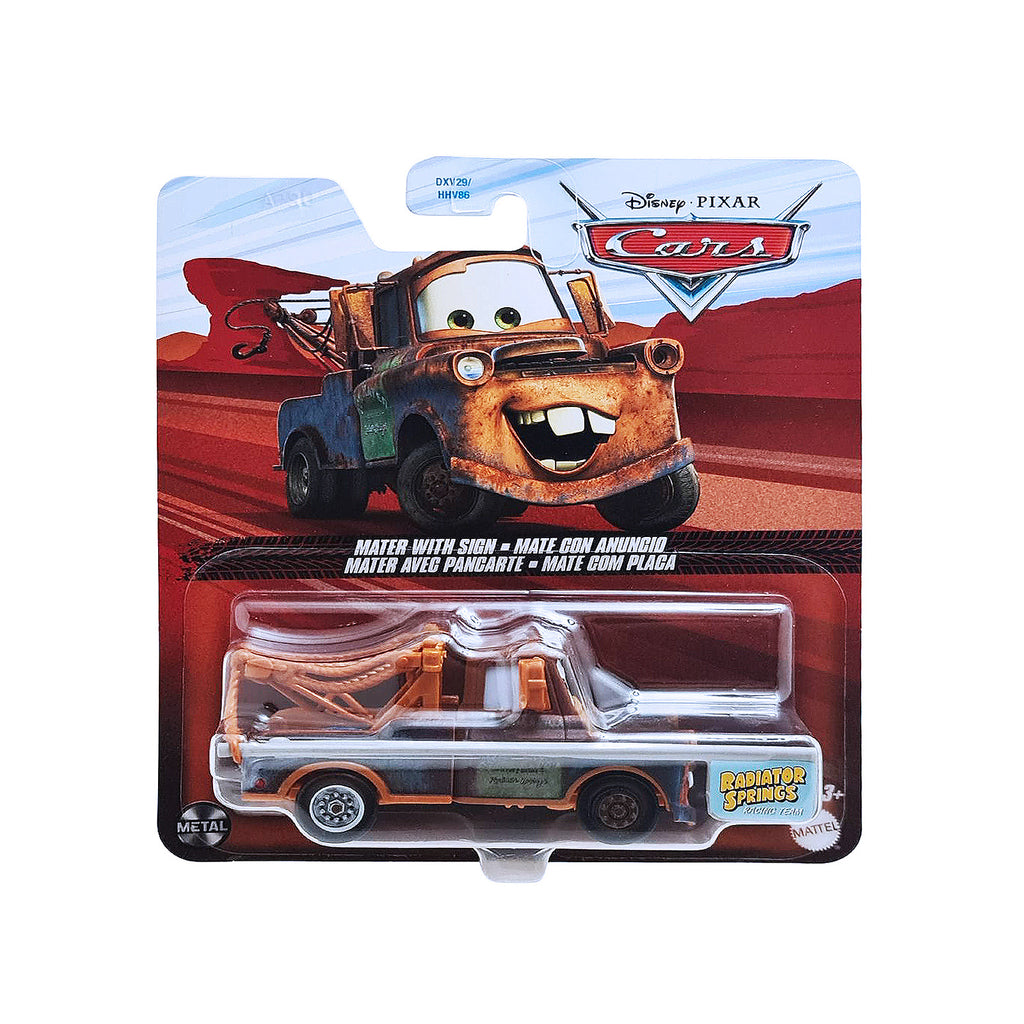 Disney Cars 1:55 | Mater with Sign - Brown (HTX86) - 194735200153