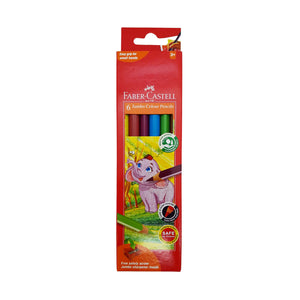 Faber Castell Jumbo Colour Pencils | Pack of 6 Colours