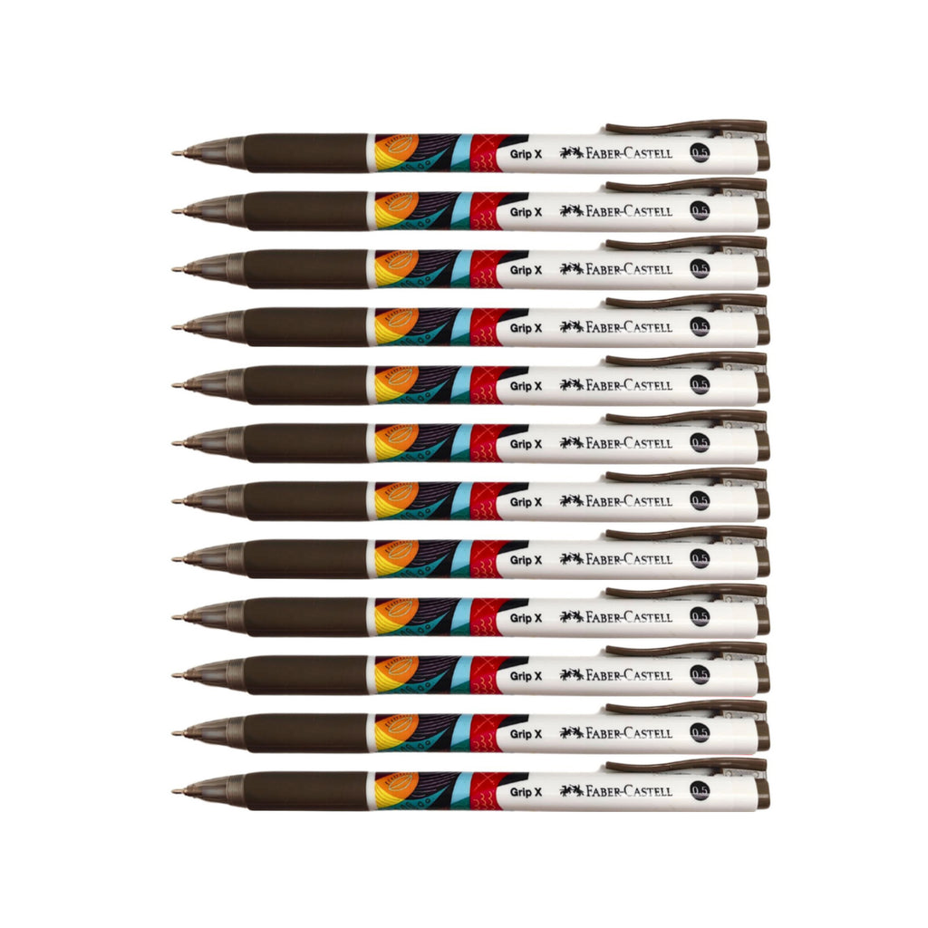 12pcs Faber Castell Grip X5 Ball Point Pen 0.5mm | Black