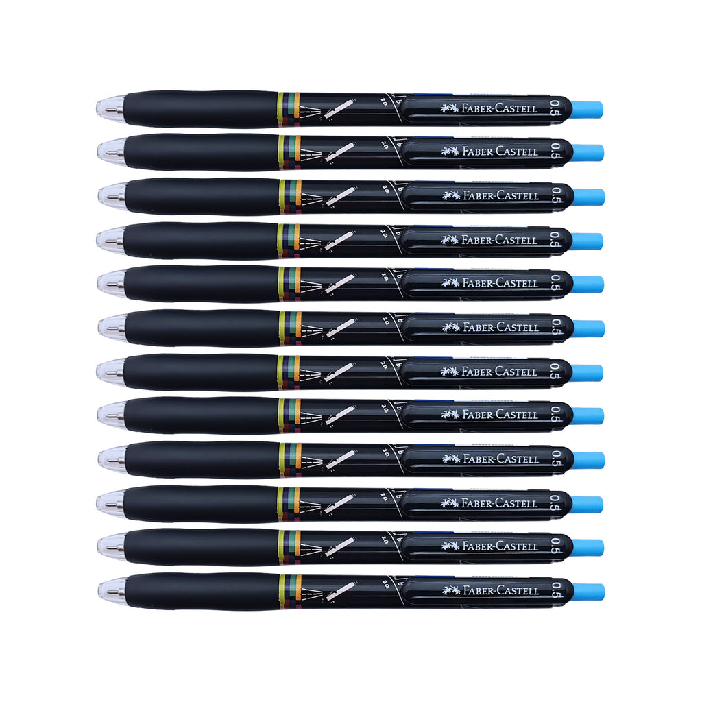 12pcs Faber Castell Arte Gel Ink Pen | Astro Series | 0.5mm Blue