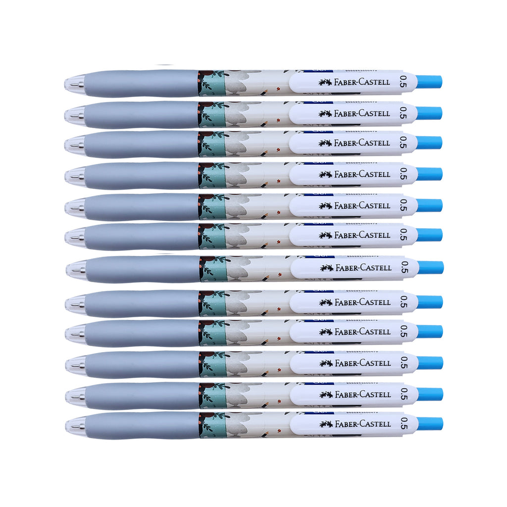 12pcs Faber Castell Arte Gel Ink Pen - Paint Series | Blue 0.5mm