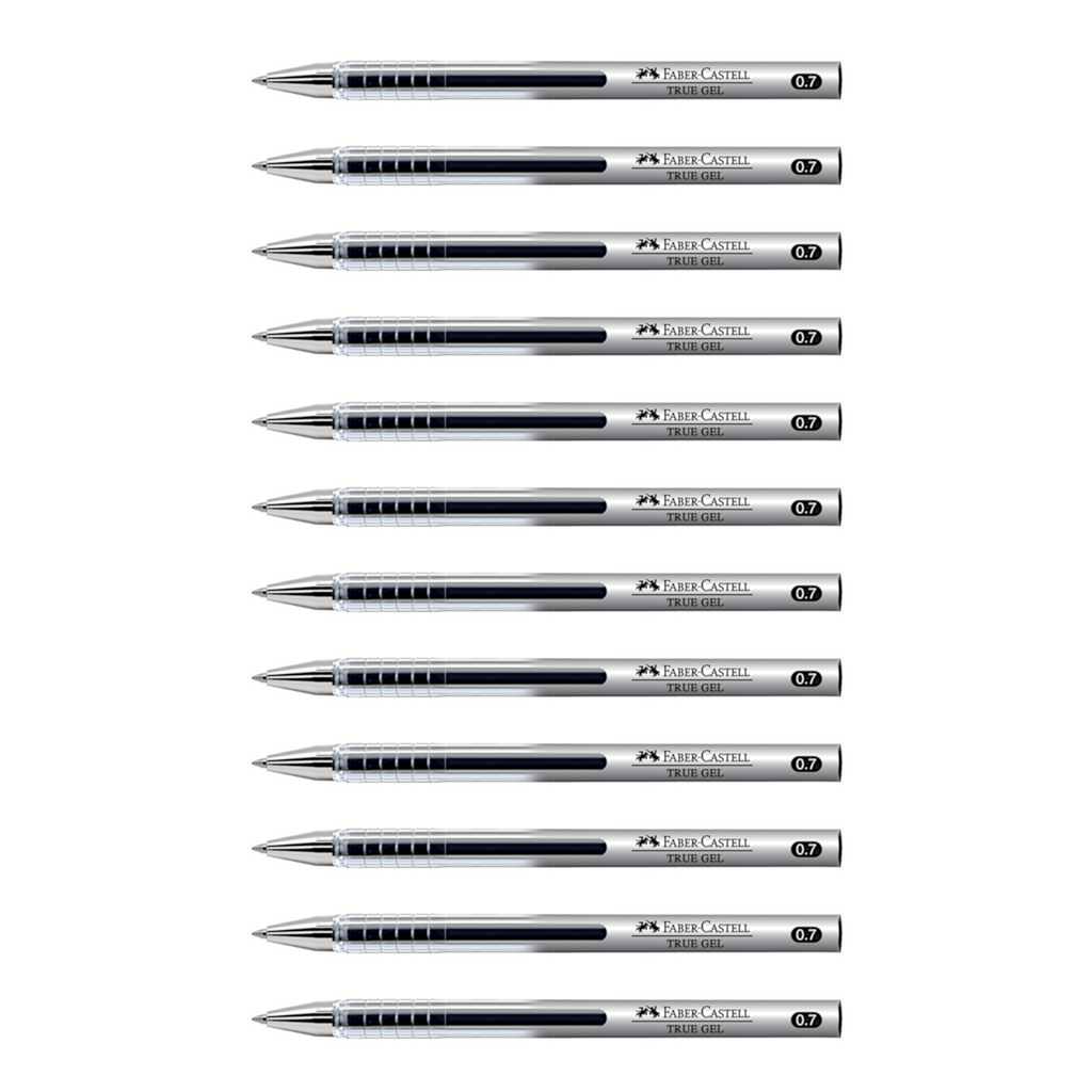 12pcs Faber Castell True Gel 0.7mm - Black