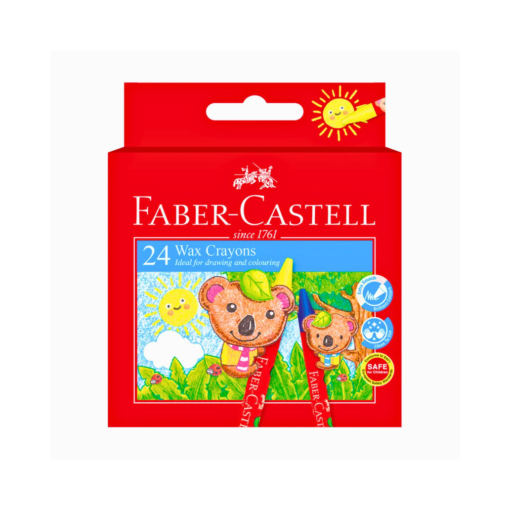 Faber Castell Non-Toxic Wax Crayon | 24 Colours