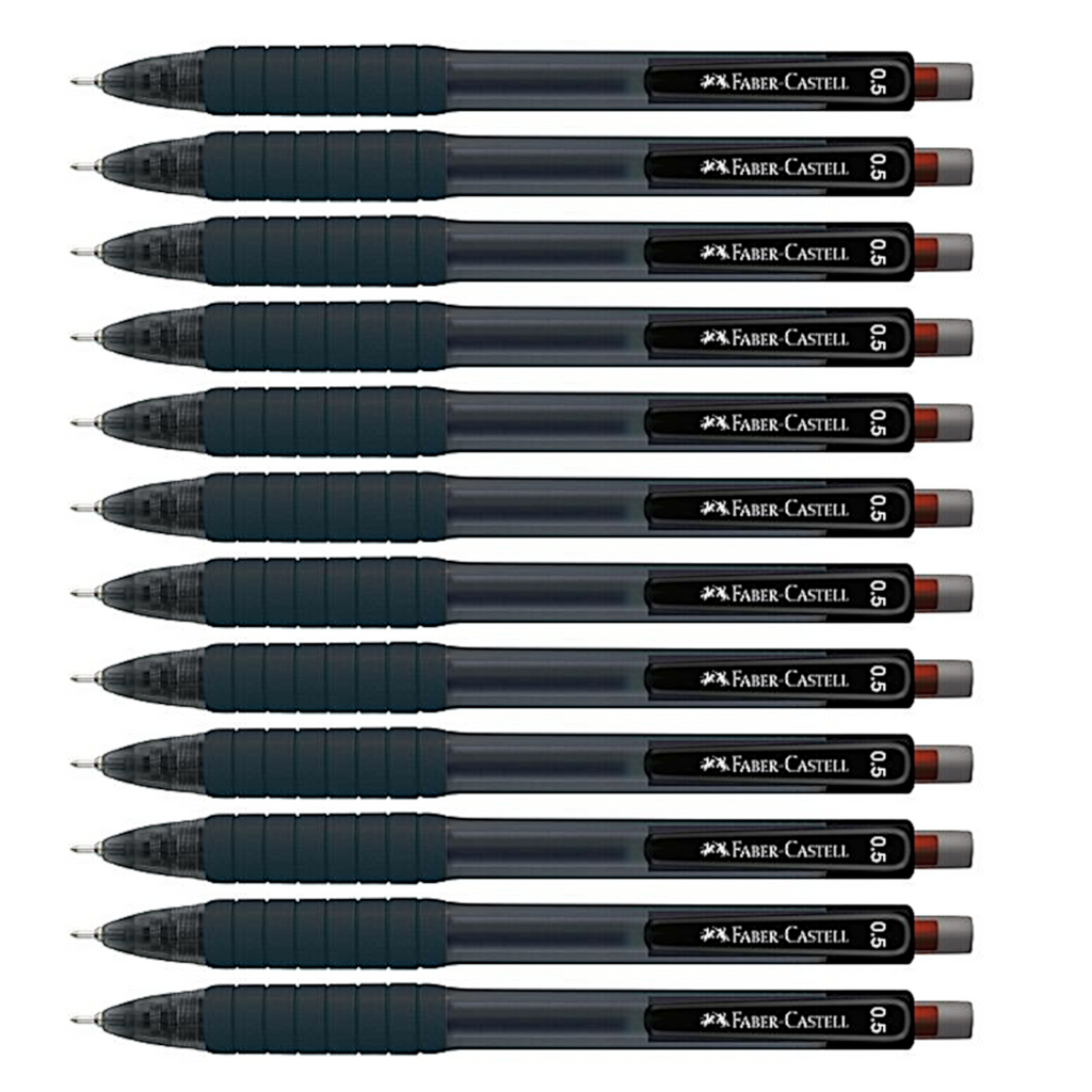 12pcs Faber Castell Fast Gel Z 0.5mm Pen - Red