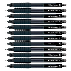 12pcs Faber Castell Fast Gel Z 0.7mm Pen - Black