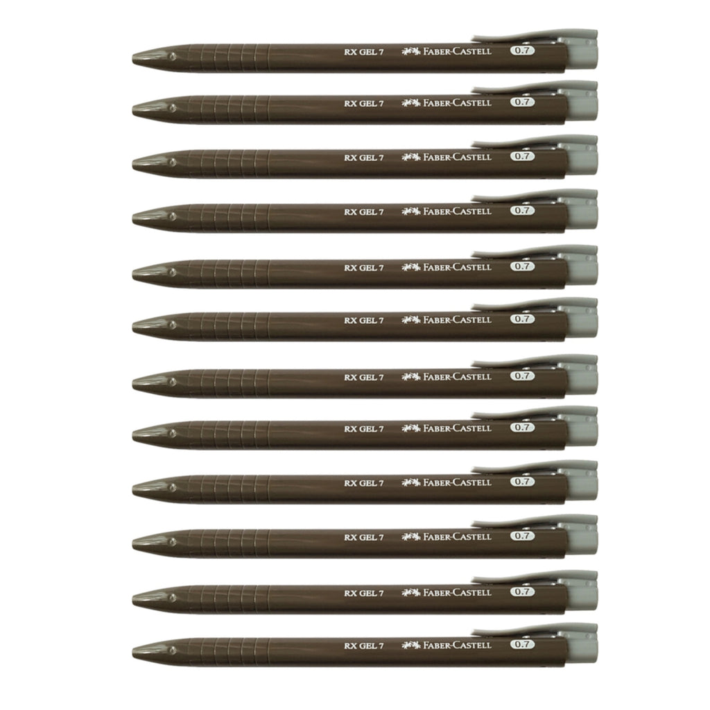 12pcs Faber Castell RX7 Gel Ink 0.7mm Pen - Black