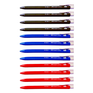 12pcs Faber Castell RX5 Gel Ink 0.5mm Pen - Black Blue Red