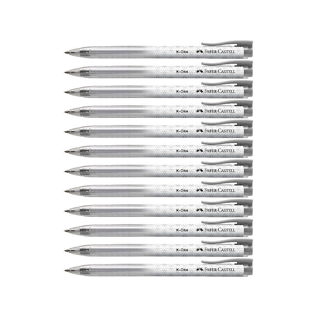 12pcs Faber Castell K-One Retractable Gel Pen | Black