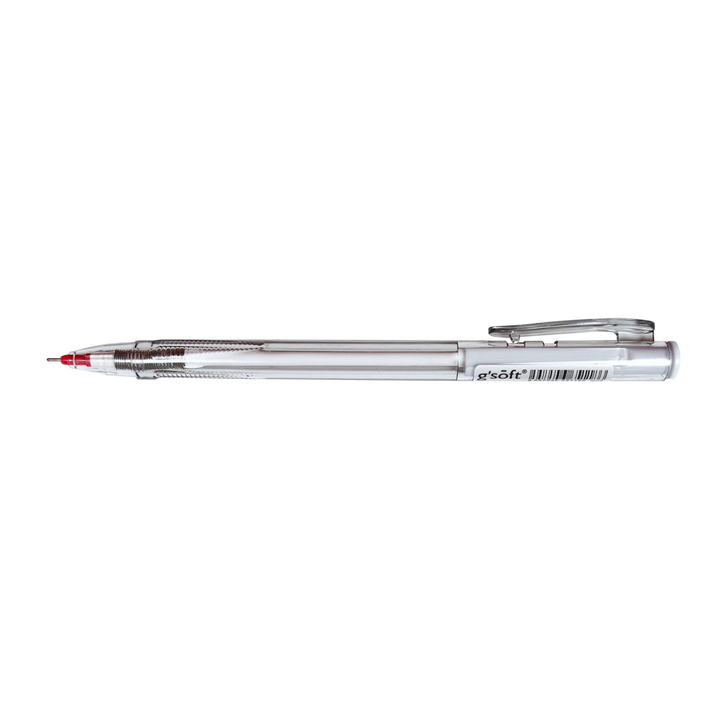G'Soft Writemate WX1 Semi Gel Ink Ball Pen Nano Tip 0.4mm -Red