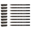 8pcs G'Soft GM7 0.7mm Ballpoint Colour Pen - Black
