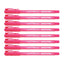 8pcs G'Soft GM7 0.7mm Ballpoint Colour Pen - Pink
