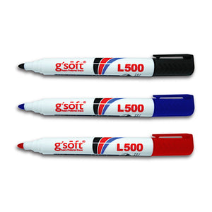 G'Soft Whiteboard Marker 2mm Pen | Black Blue Red