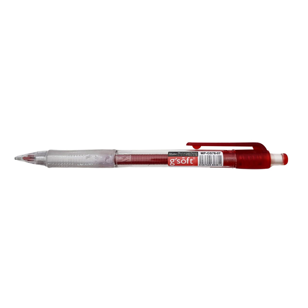 G'Soft Trendy 78 Shaker Mechanical Pencil 0.7mm - Red
