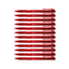 12pcs G'Soft WG7 Writemate Retractable Ball Point Pen 0.7mm | Red