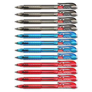 12pcs G'Soft P901 Retractable Ball Pen Needle Tip 0.5mm - Black ,  Blue,Red