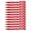 12pcs G'Soft P901 Retractable Ball Pen Needle Tip 0.5mm - Red