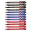 12pcs G'Soft P901 Retractable Ball Pen Needle Tip 0.7mm - Black , Blue, Red