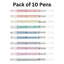 10pcs Sakura Gelly Roll 1.0mm Stardust Colour Pen