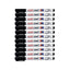 12pcs G'Soft Jawi Writing Whiteboard Marker Pen - Chisel Tip - Black