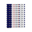 12pcs G'Soft Jawi Writing Whiteboard Marker Pen - Chisel Tip - Blue