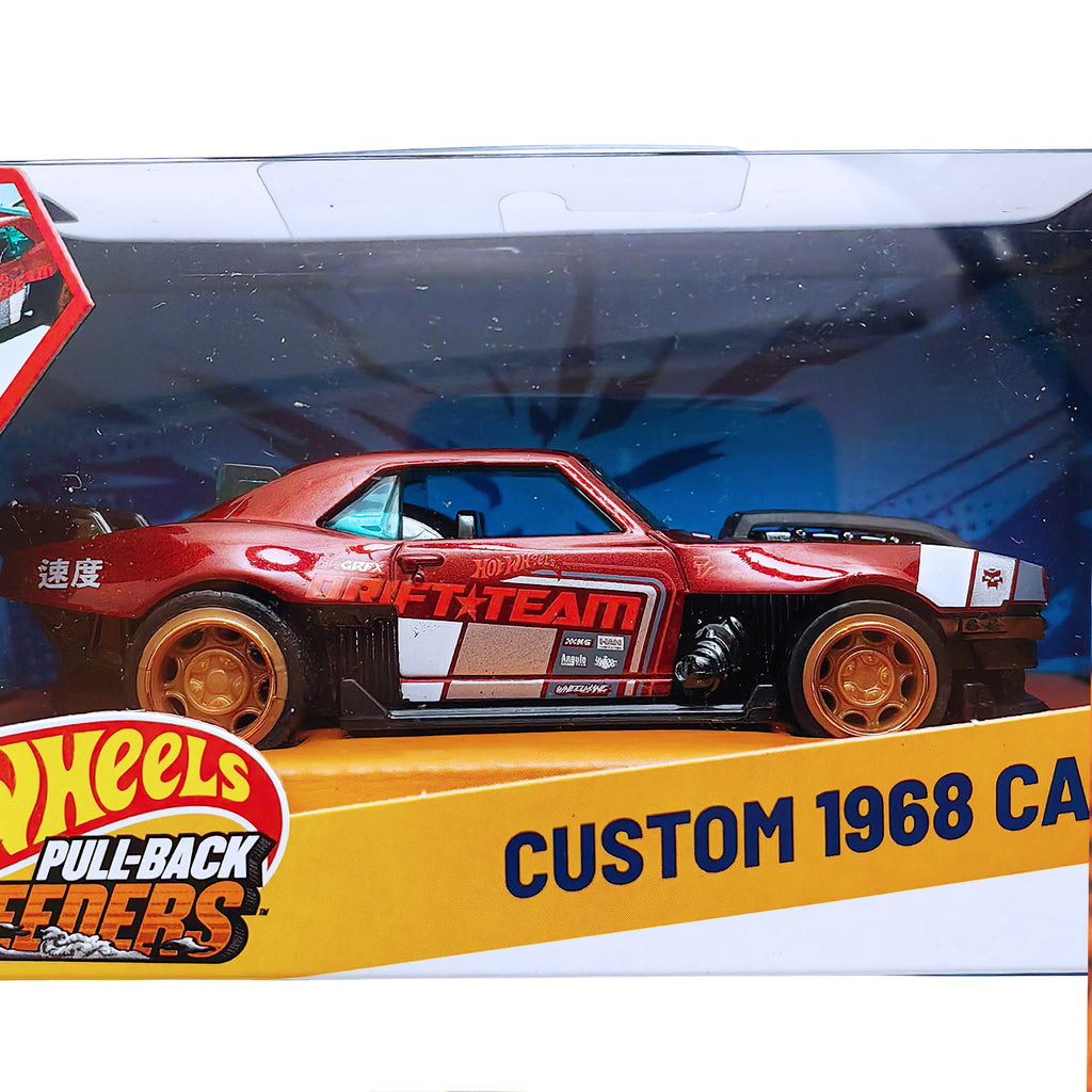 Hot Wheels Pull-Back Speeder | Custom 1968 Camaro - Red (JCM10)