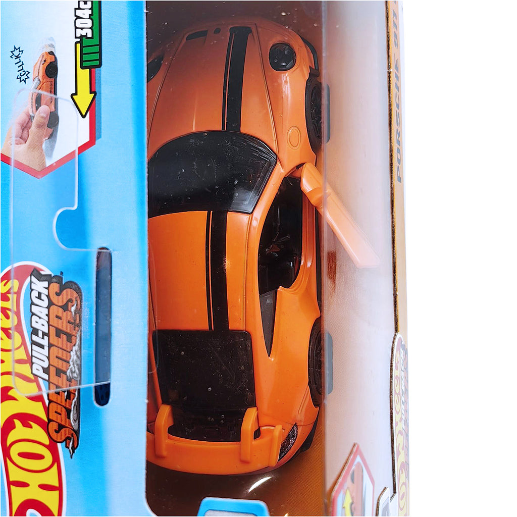 Hot Wheels Pull-Back Speeders | Porsche 911 GT3 - Orange (HPR79)