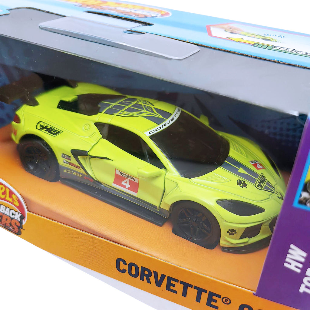 Hot Wheels Pull-Back Speeders | Corvette C8.R - Lime (JCM12)