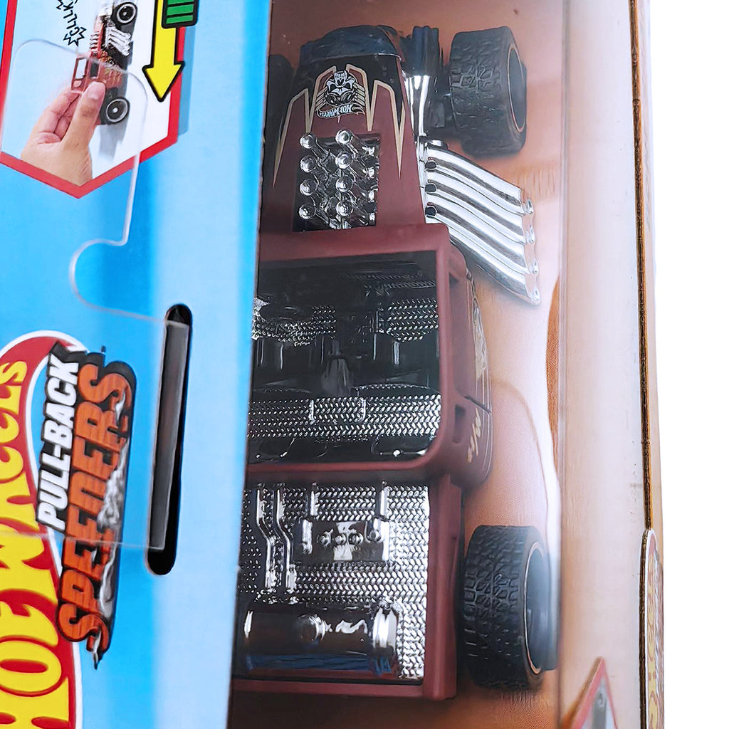 Hot Wheels Pull-Back Speeder | Bone Shaker - Brown (HPR87)