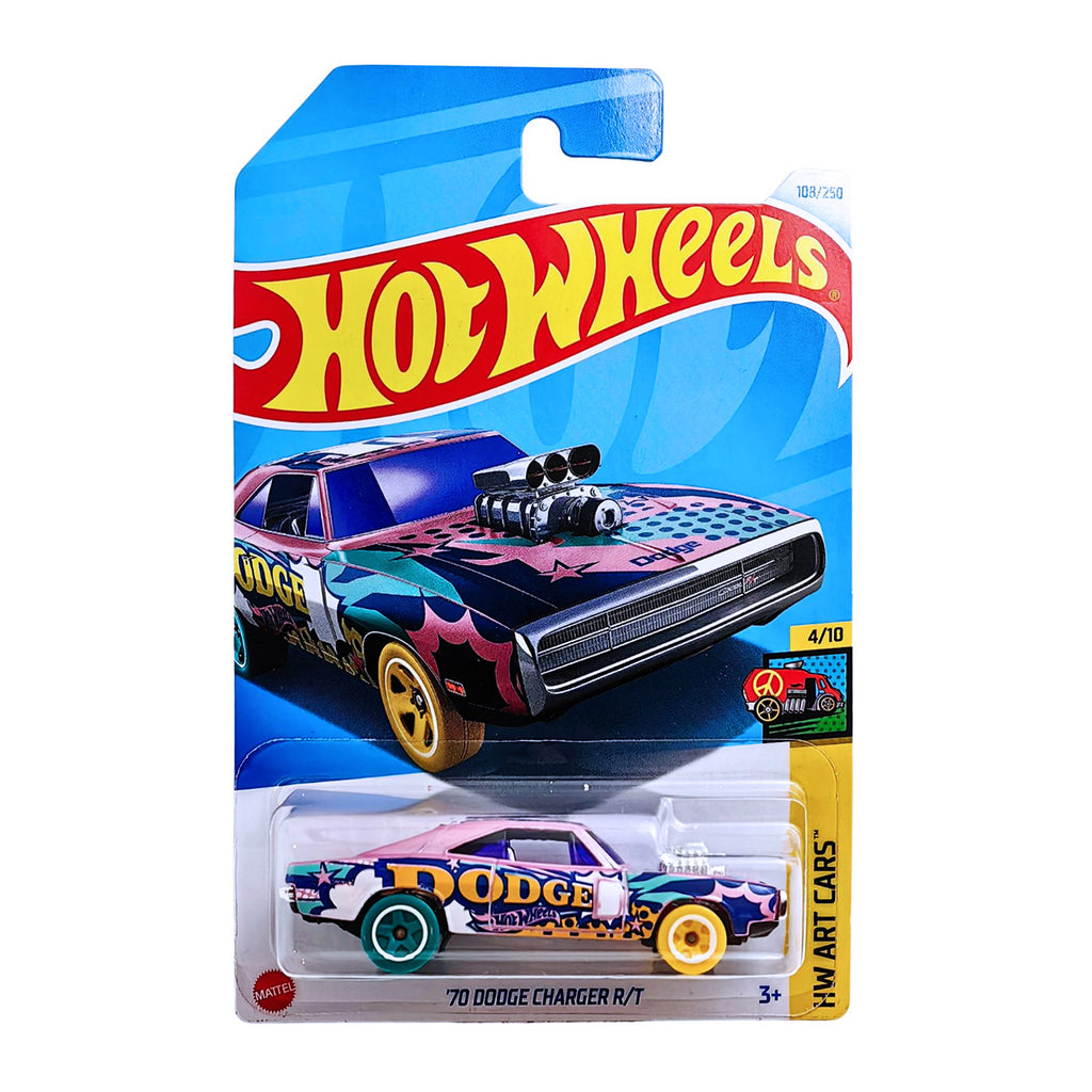 Hot Wheels HW ART CARS | '70 Dodge Charger R/T - Pink (108/250)