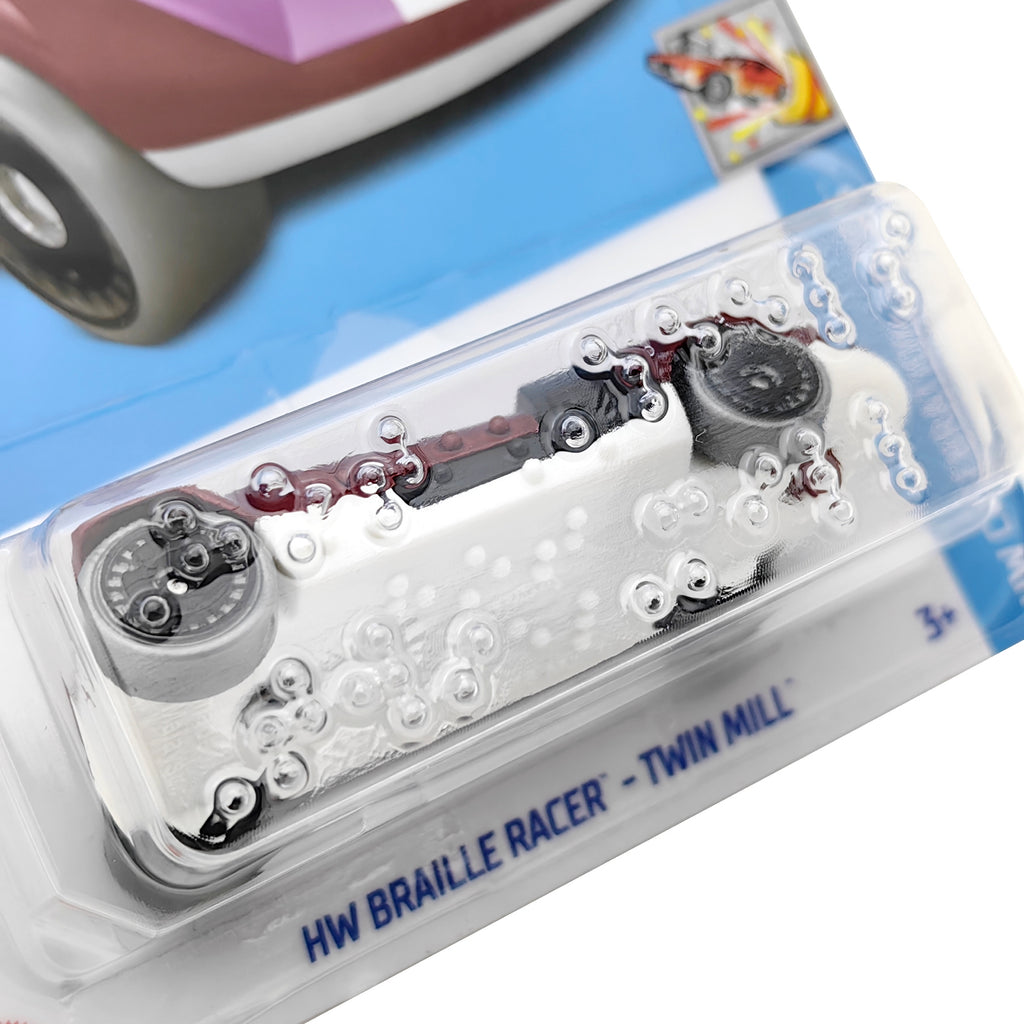Hot Wheels CELEBRATION RACERS - HW Braille Racer Twin Mill