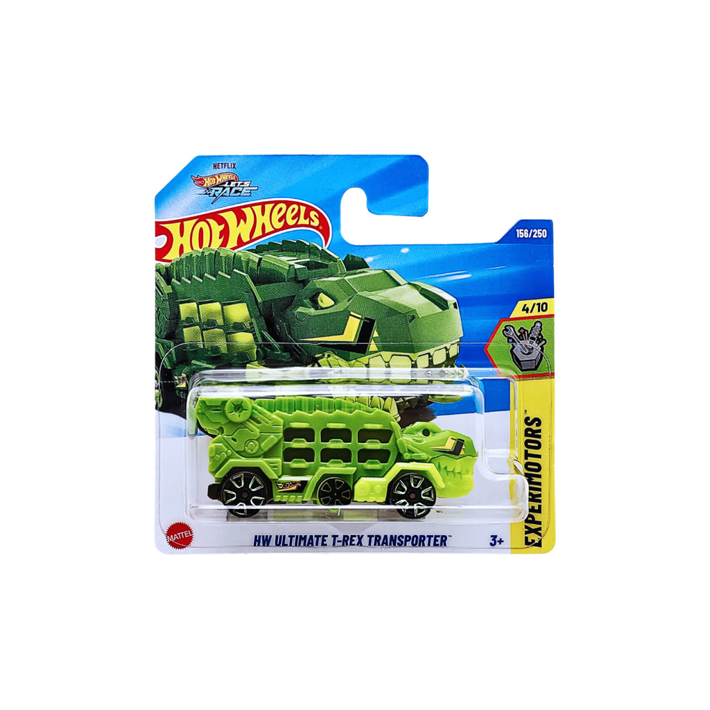 Hot Wheels Experimotors | HW Ultimate T-Rex Transporter - Green (156/250) Short Card