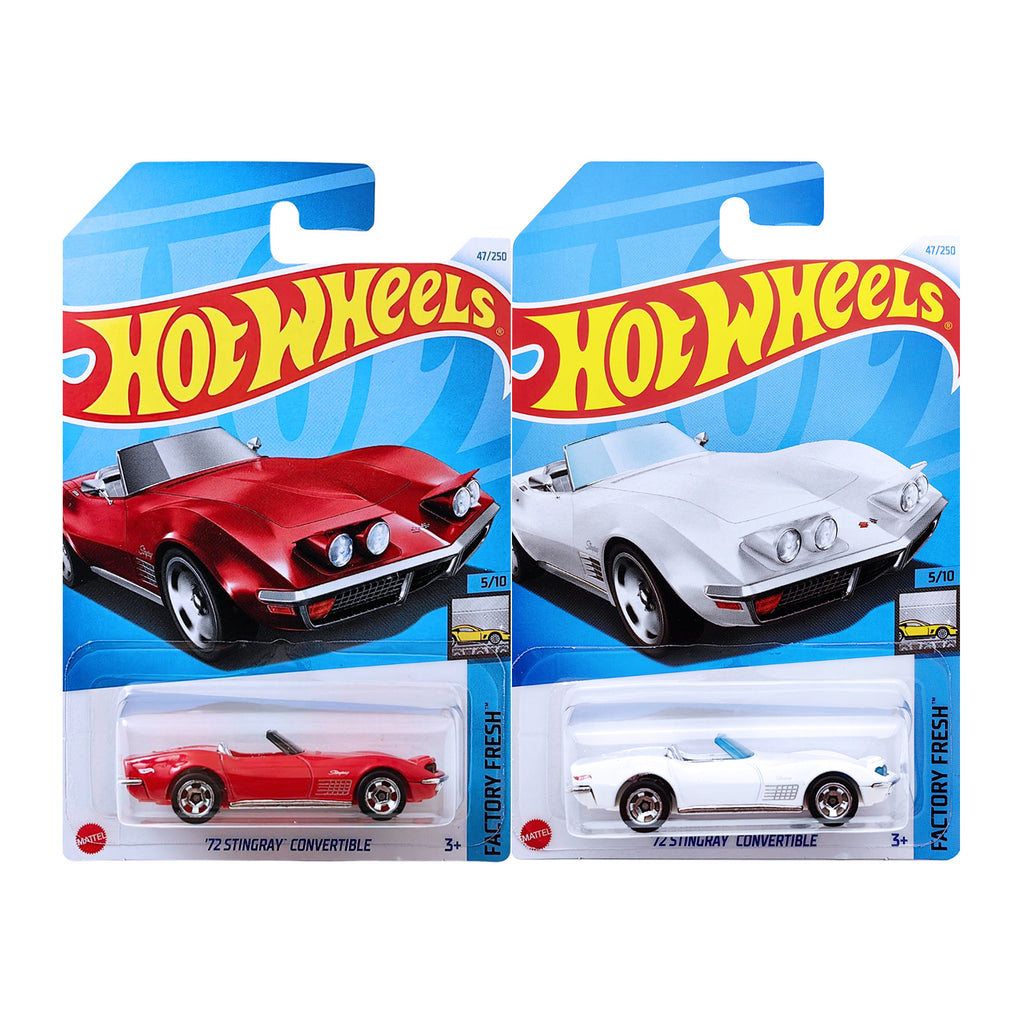 Hot Wheels FACTORY FRESH - '72 Stingray Convertible | Red White