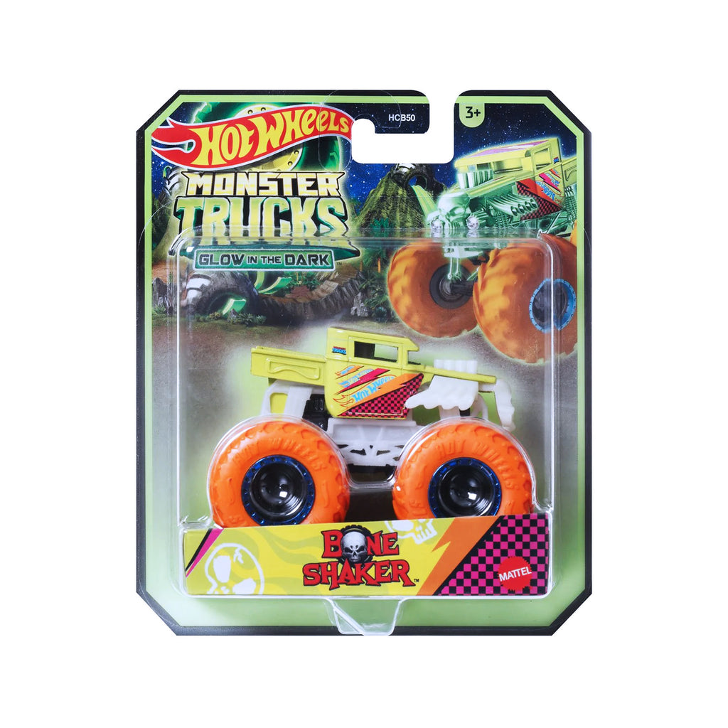 Hot Wheels Monster Trucks Glow in the Dark 1:64 - Bone Shaker