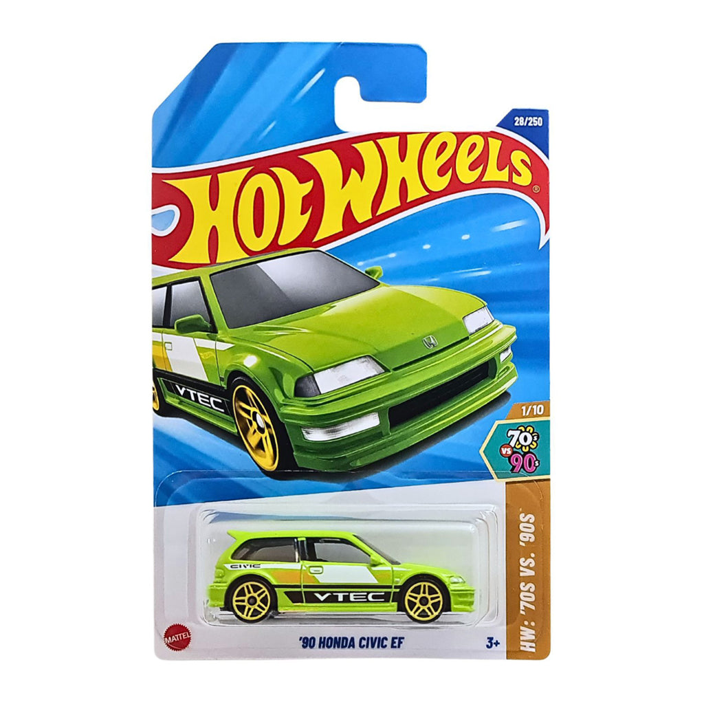 Hot Wheels HW '70S VS. 90'S | '90 Honda Civic EF - Lime (28/250)