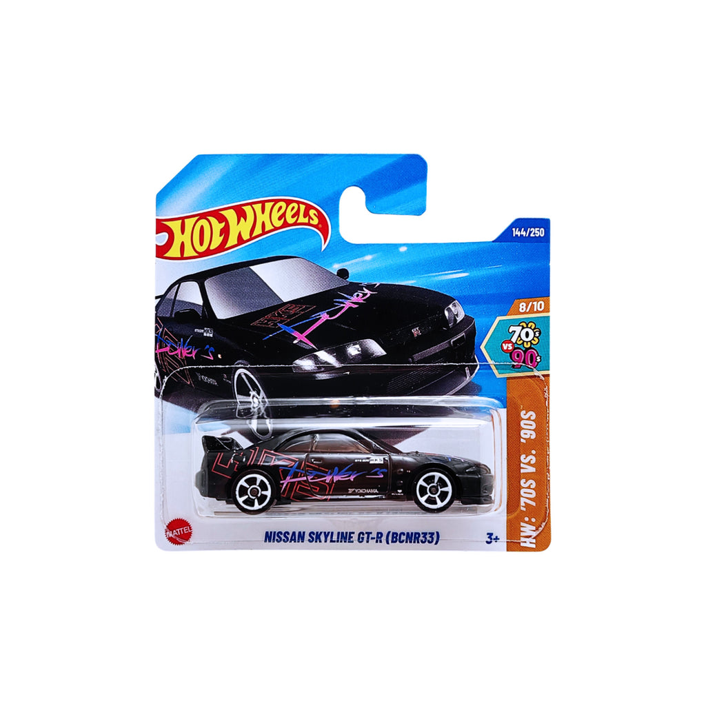 Hot Wheels HW '70S VS '90S | Nissan Skyline GT-R (BCNR33) - Black (144/250) Short Card