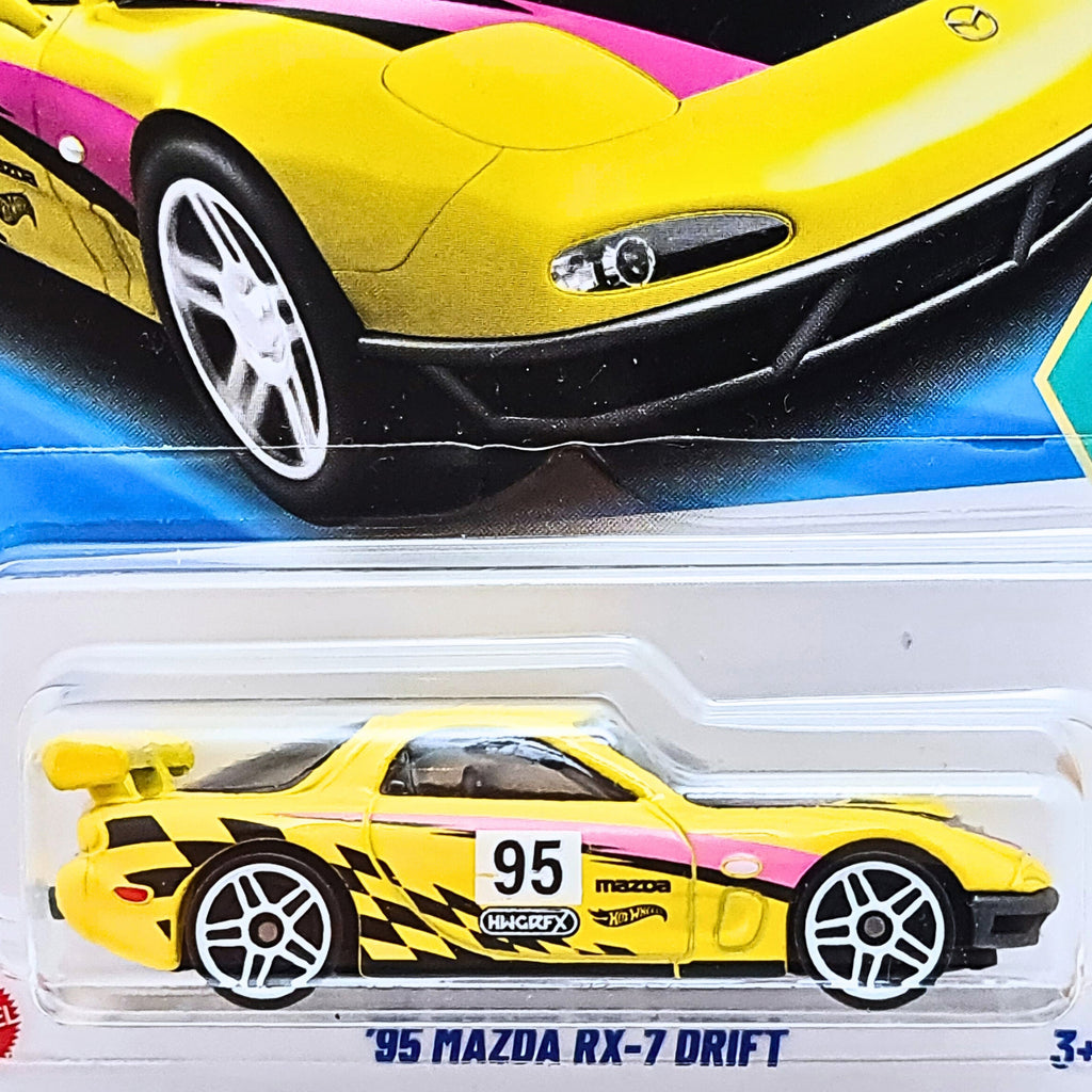 Hot Wheels HW '70S VS '90S | '95 Mazda RX-7 Drift - Yellow (163/250)
