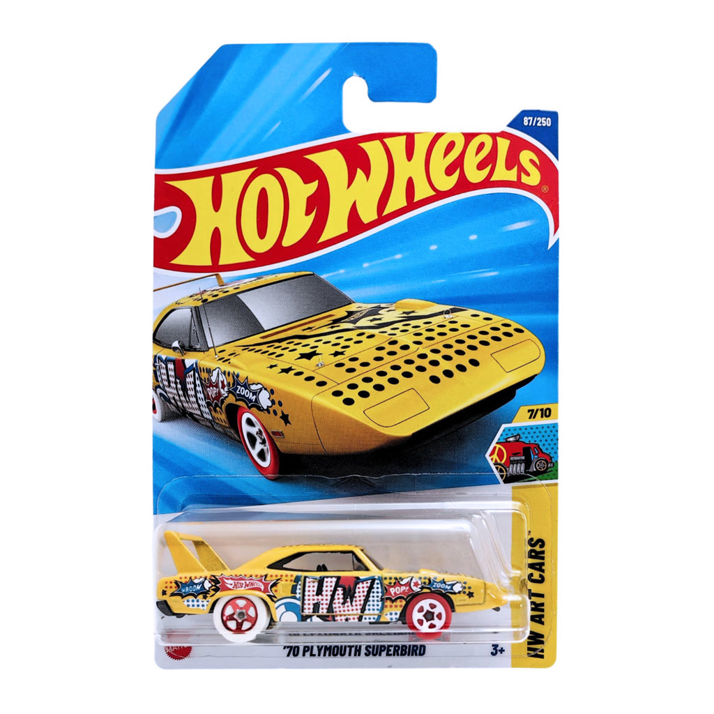 Hot Wheels HW ART CARS | '70 Plymouth Superbird - Yelow (87/250)