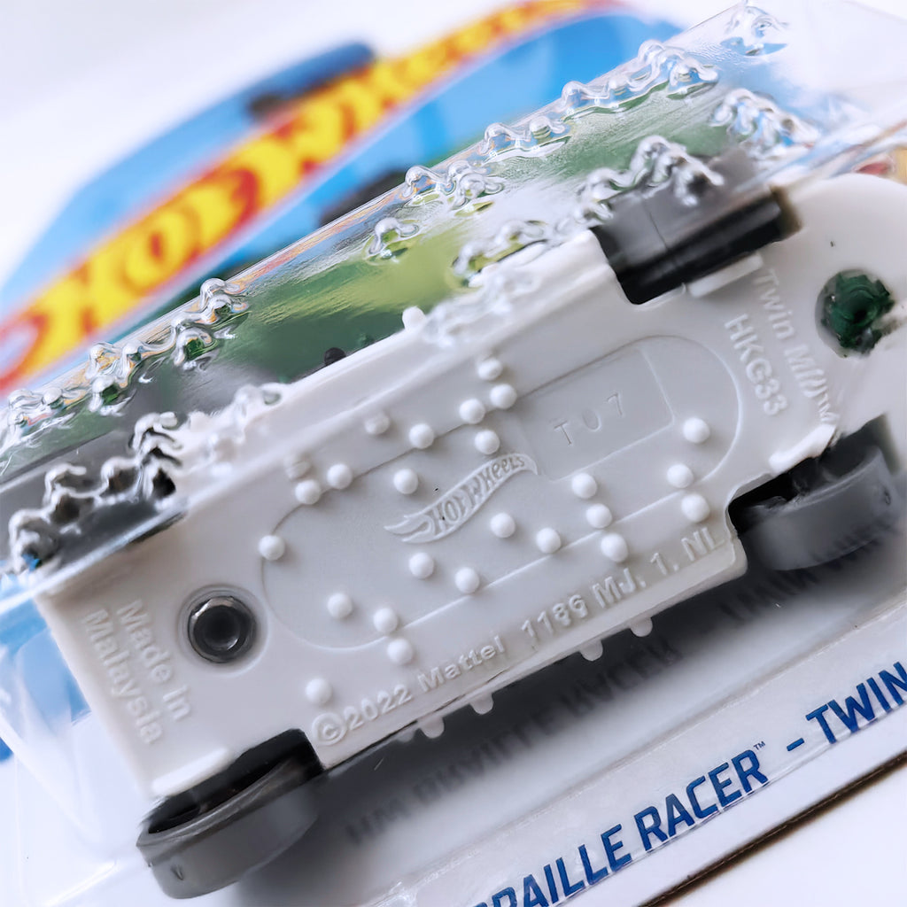Hot Wheels CELEBRATION RACERS - HW Braille Racer Twin Mill - Green.White